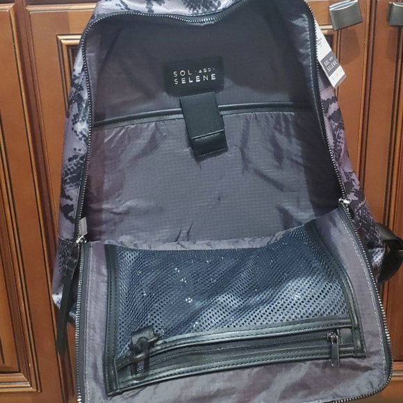 Sol and Selene Black Snake print Cloud Nine backpa - Picture 5 of 6